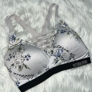 VS VSX Victoria’s Secret l floral Incredible Lightweight Sport bra 34DD 32DDD